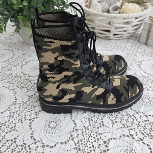 Comfort By Alexis Bendel Camo Combat Boots